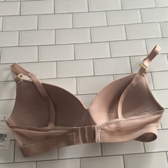 NWT Lively Women's Cream The Metallic Palm No-Wire Push-up Bra Size 34DD - Picture 4 of 4